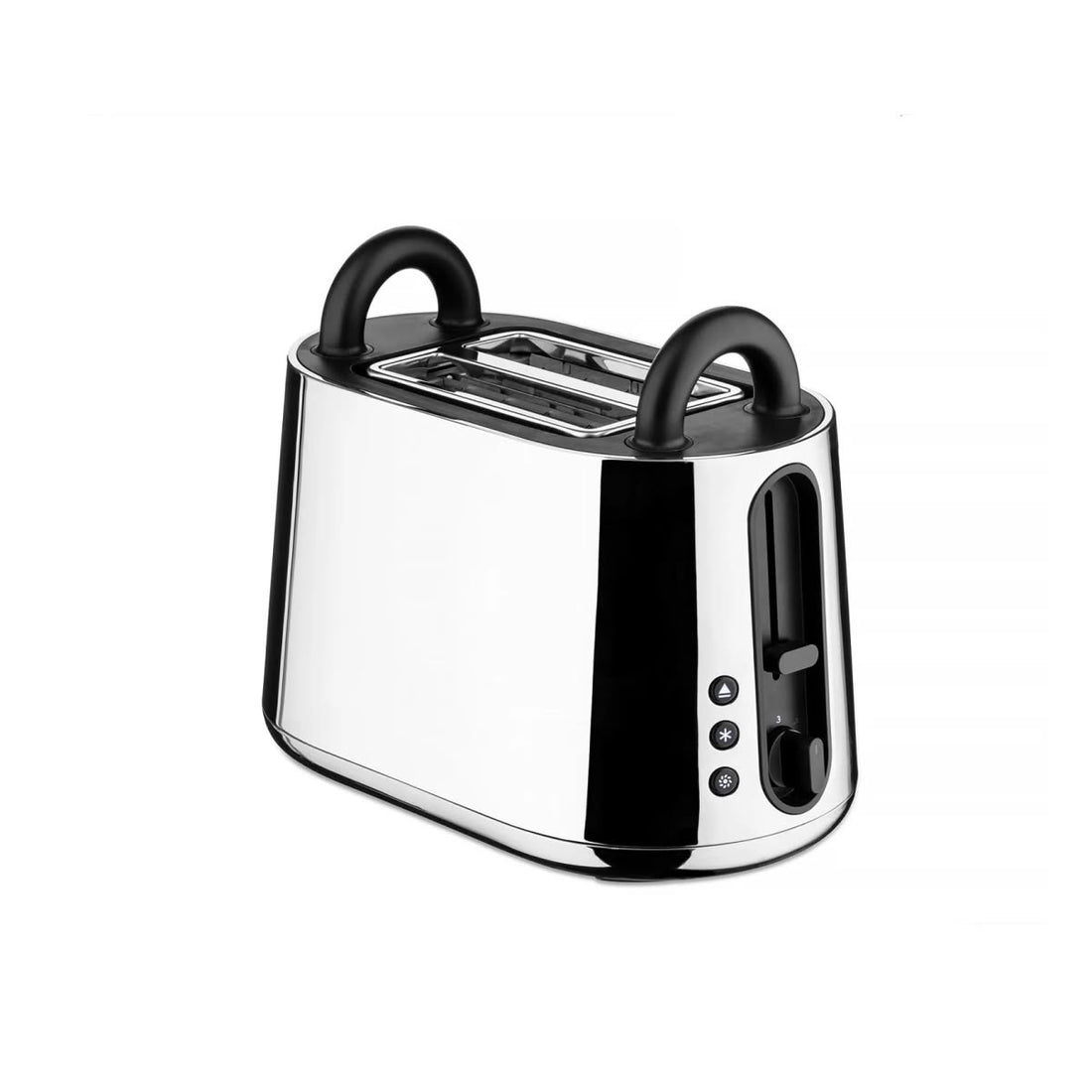 Alessi Toaster Toru Schwarz aus Edelstahl und Thermoplastharz