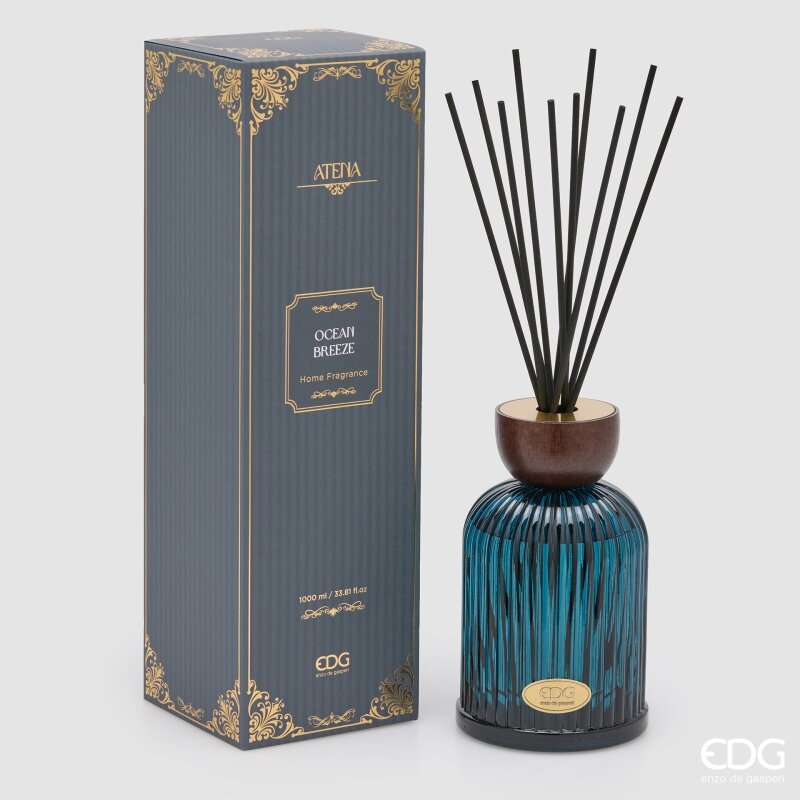 EDG Enzo De Gasperi Profumatore Bottiglia Atena Ocean Breeze H20 Ø11 cm – Profumo per Ambiente