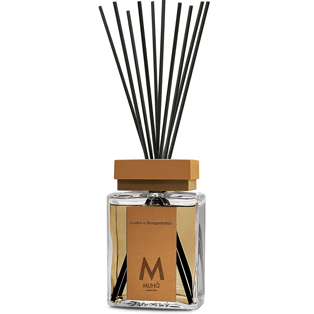 Muhà Luxe Perfume Diffuser mit Zedernholz- und Bergamotte-Stäbchen 500 ml