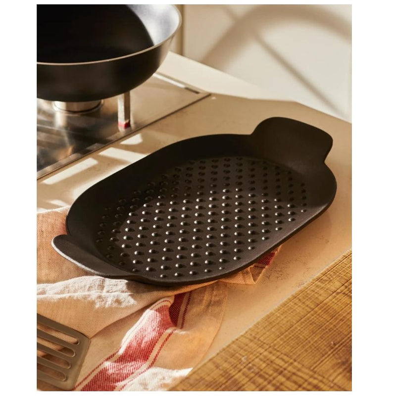 Alessi Grillplatte Edo in Gusseisen Schwarz