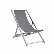Moia Greenwood Strandliege Aluminium Textilene Grau Verstellbar