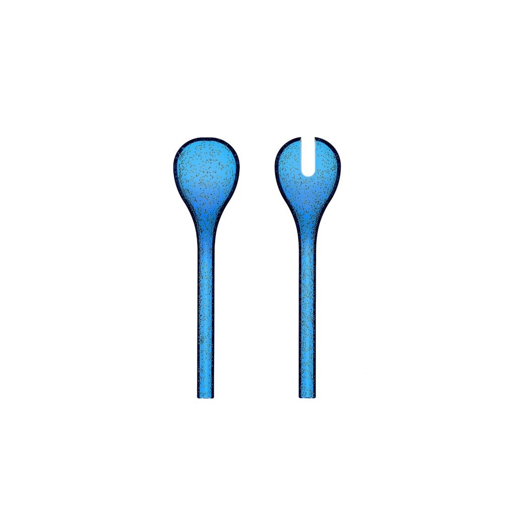 Zani Serafino Salatbesteck Salad Server Me Synth Methacrylat Deep Blue
