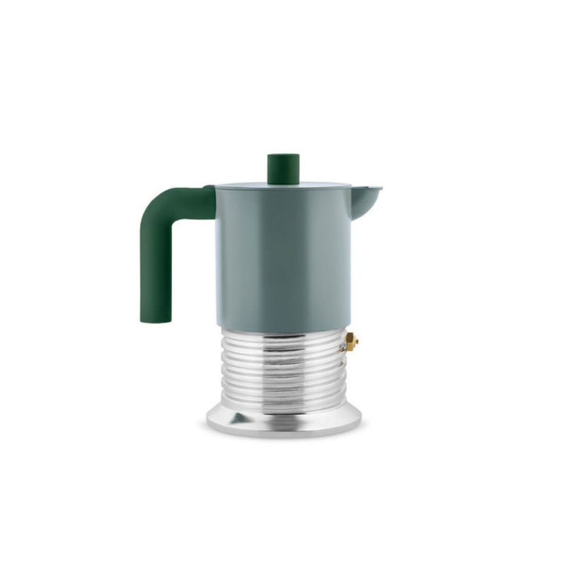 Alessi Caffettiera Vite Espresso 3 Tassen Grün
