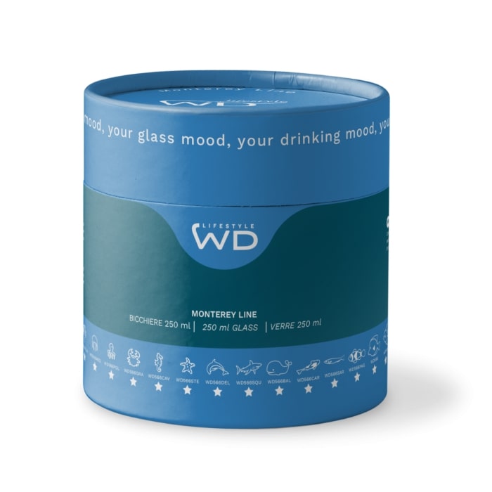 WD LifeStyle Borosilikat-Glas Becher 250 ml mit Karpfen-Dekoration