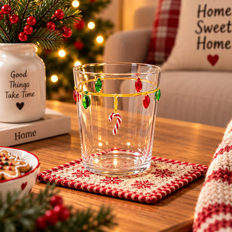 WD LifeStyle Glas Borosilikat 250 ml Weihnachtslichterketten-Dekor