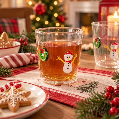 WD LifeStyle Glas aus Glas Schneemann 250 ml – Weihnachtsglas