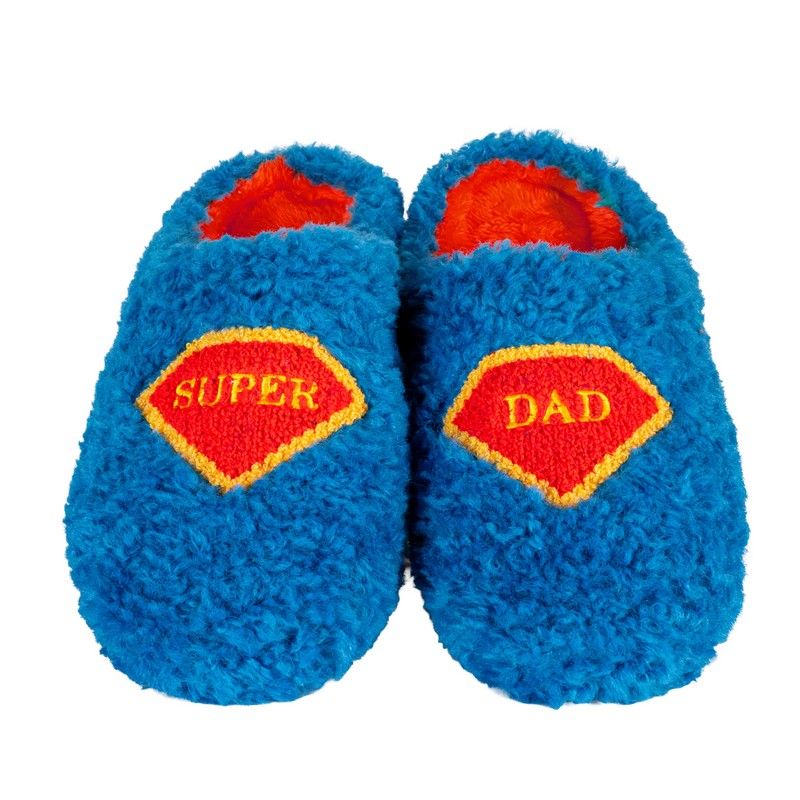 WD LifeStyle Pantofole Super Dad Taglia L/XL – Idea Regalo di Natale per Papà