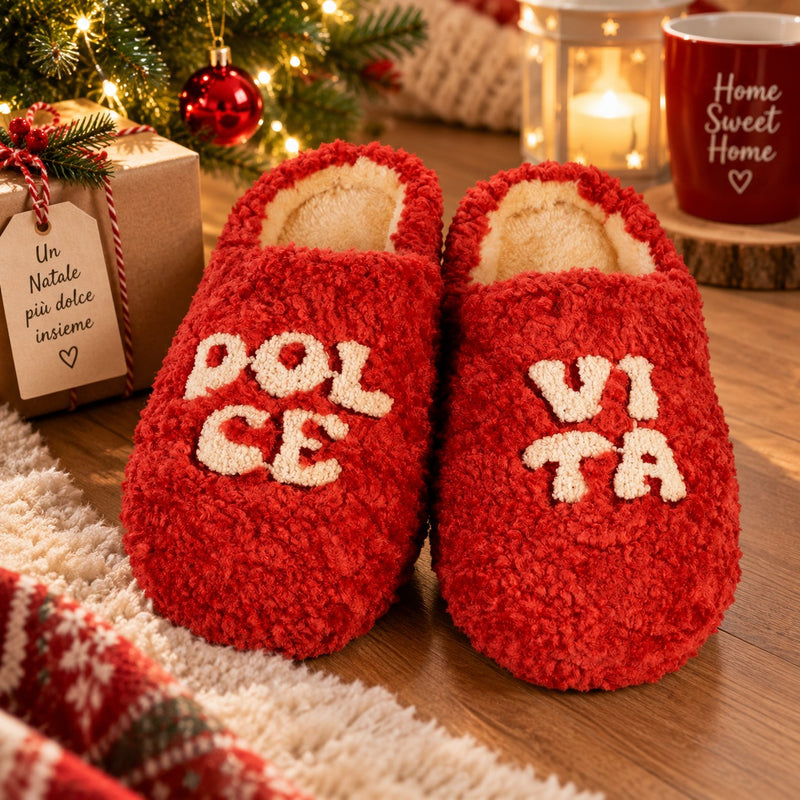 WD LifeStyle Pantofole di Natale Dolce Vita Taglia L/XL – Idea Regalo Natalizia