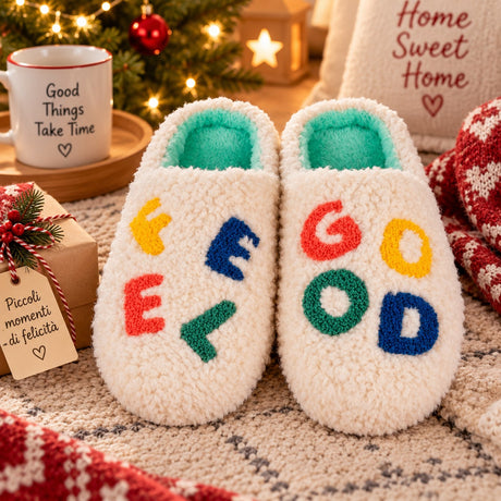 WD LifeStyle Hausschuhe Feel Good Größe L/XL – Weihnachtsgeschenkidee