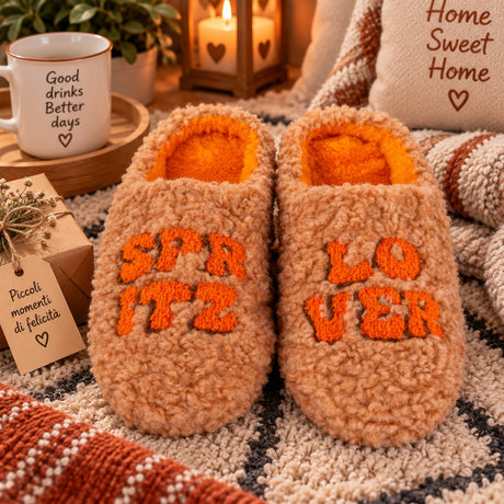 WD LifeStyle Hausschuhe Spritz Lover Größe L/XL – Originelle Weihnachtsgeschenkidee