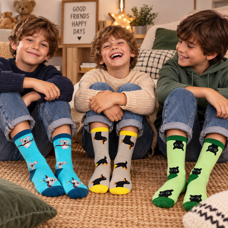 WD LifeStyle Set 3 Paar Socken Tiermotive Einheitsgröße – Weihnachtsgeschenkidee