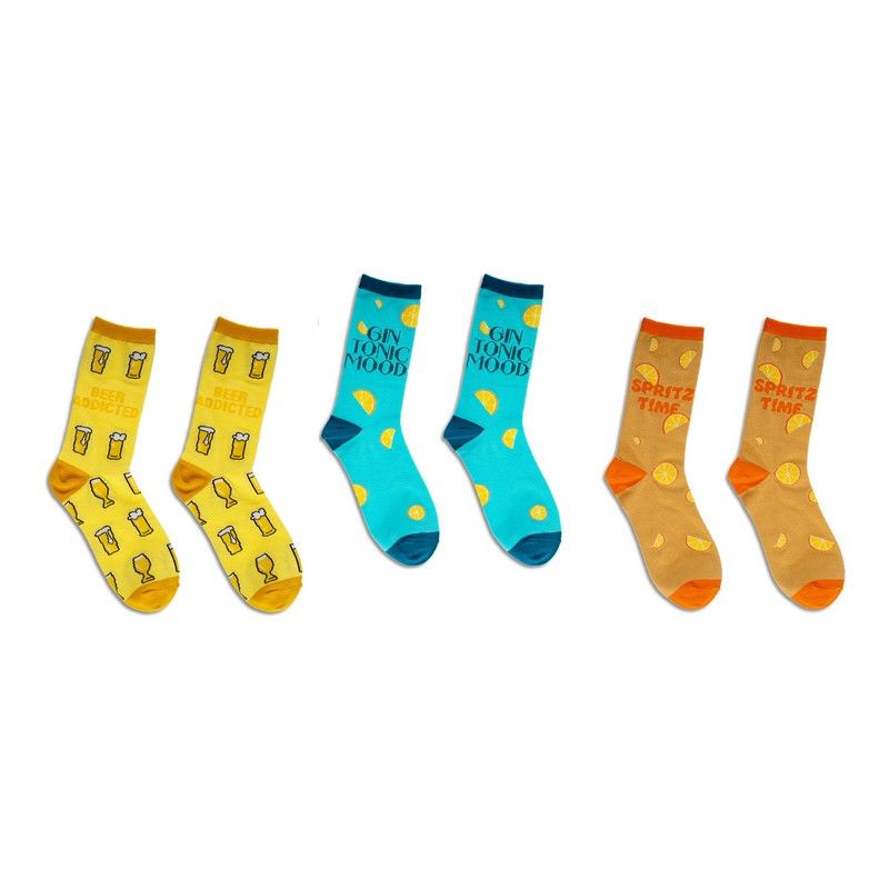 WD LifeStyle Socken Drinks-Thema Einheitsgröße – Originelle Weihnachtsgeschenkidee