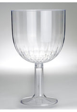 Bigiemme Trinkbecher Plastik Transparent mit langem Stiel 16x27 cm