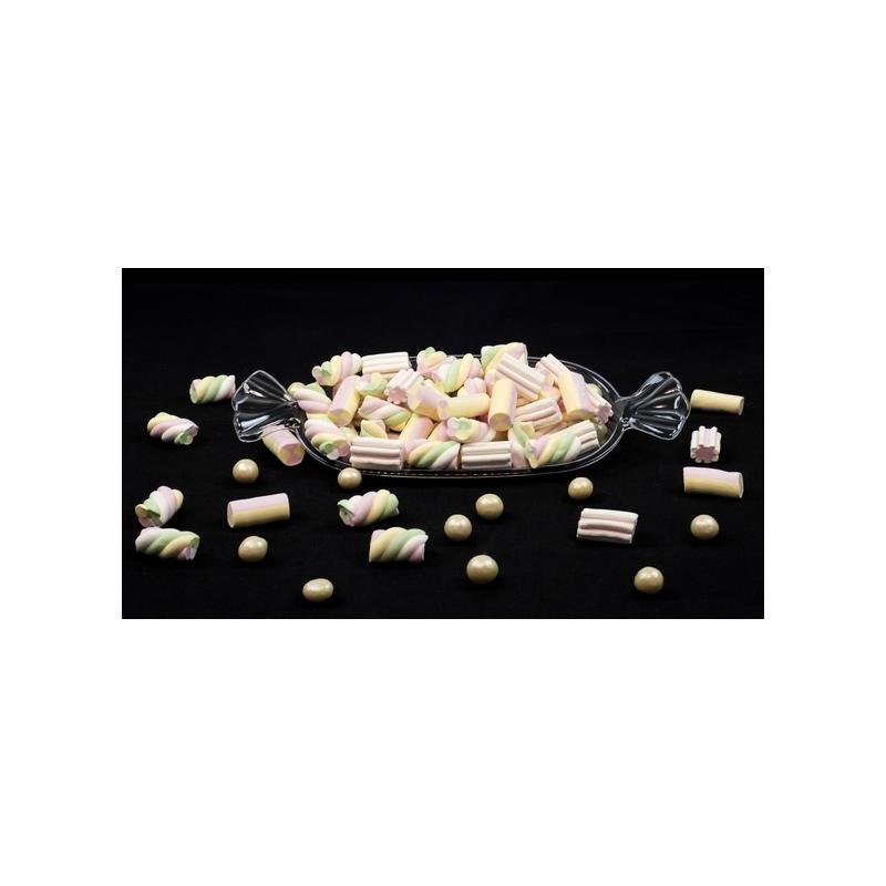 Bigiemme Set 3 Transparent Kunststoff-Süßigkeitstabletts 38 x 15 cm