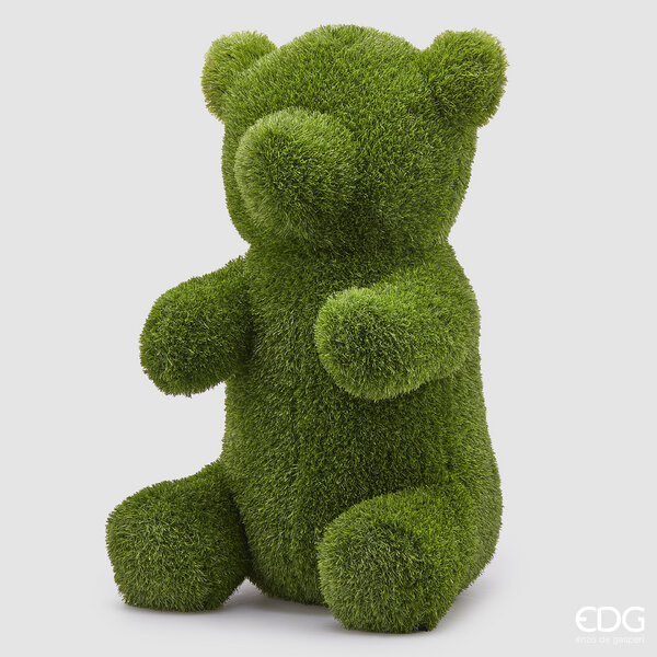 EDG Enzo De Gasperi Decoro Erba Orso H 80 Cm L 48 Cm L 58 Cm Green Verde