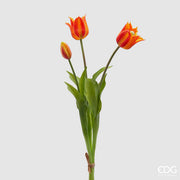 EDG Enzo De Gasperi Kautschuk Tulpe Olis 3 Zweige H 48 Cm Orange 1 Pack