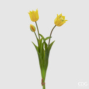 EDG Enzo De Gasperi Tulpe Gummiert Öl 3 Stiele H 48 Cm Gelb 1 Pack