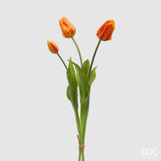 EDG Enzo De Gasperi Tulpe Gummiert Olis 3 Äste H 48 Cm Orange 1 Pack