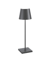 Zafferano Poldina Pro Grigio Scuro - Lampada da Tavolo in Alluminio H38