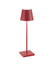 Zafferano Poldina Pro Rosso - Lampada da Tavolo in Alluminio H38