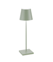Zafferano Poldina Pro Verde Salvia - Lampada da Tavolo in Alluminio H38