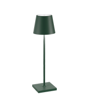 Zafferano Poldina Pro Verde Scuro - Lampada da Tavolo in Alluminio H38