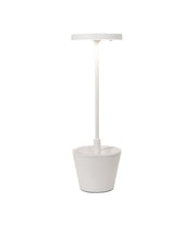 Zafferano Poldina Reverso Bianco Opaco - Lampada da Tavolo a Led H35cm