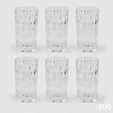 EDG Enzo De Gasperi Wasserglas Linien H 14 cm D 8 cm 6er Pack