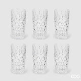 EDG Enzo De Gasperi Diamant-Gläser H 14 cm D 8 cm 6er-Set