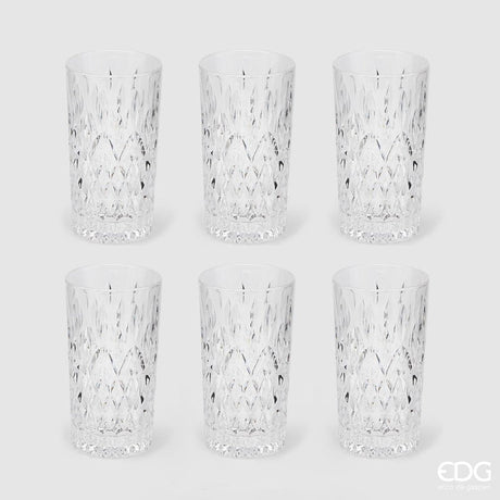 EDG Enzo De Gasperi Diamant-Gläser H 14 cm D 8 cm 6er-Set