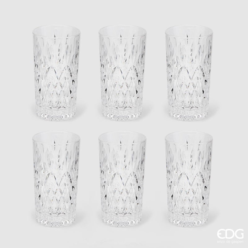 EDG Enzo De Gasperi Diamant-Gläser H 14 cm D 8 cm 6er-Set