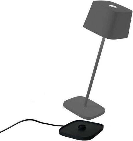 Zafferano Ofelia Pro Grigio Scuro - Lampada da Tavolo a Led H29cm