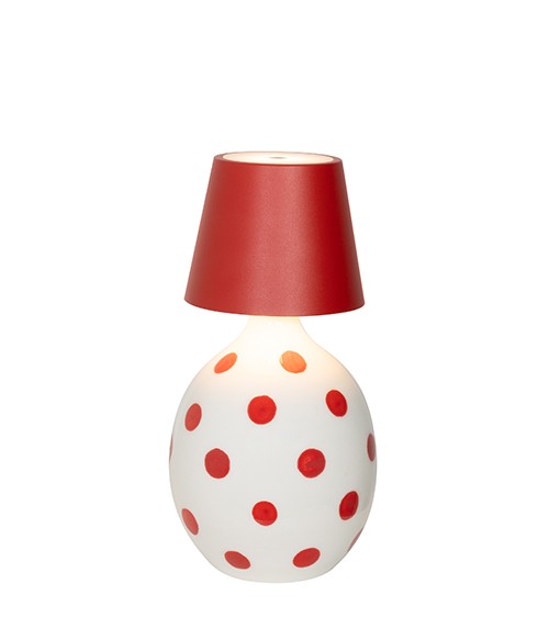 Zafferano Poldina Stopper Lampada H 111 Mm D 111 Mm Rosso