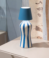 Zafferano Righe Bottiglia Lido D 110 Mm H 264 Mm Blu