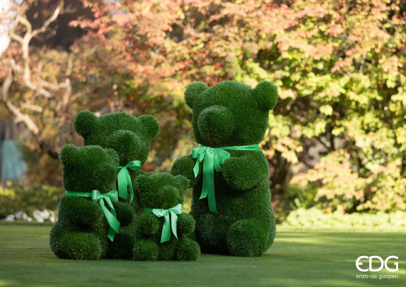 EDG Enzo De Gasperi Decoro Erba Orso H 50 Cm L 30 Cm L 35 Cm Green Verde